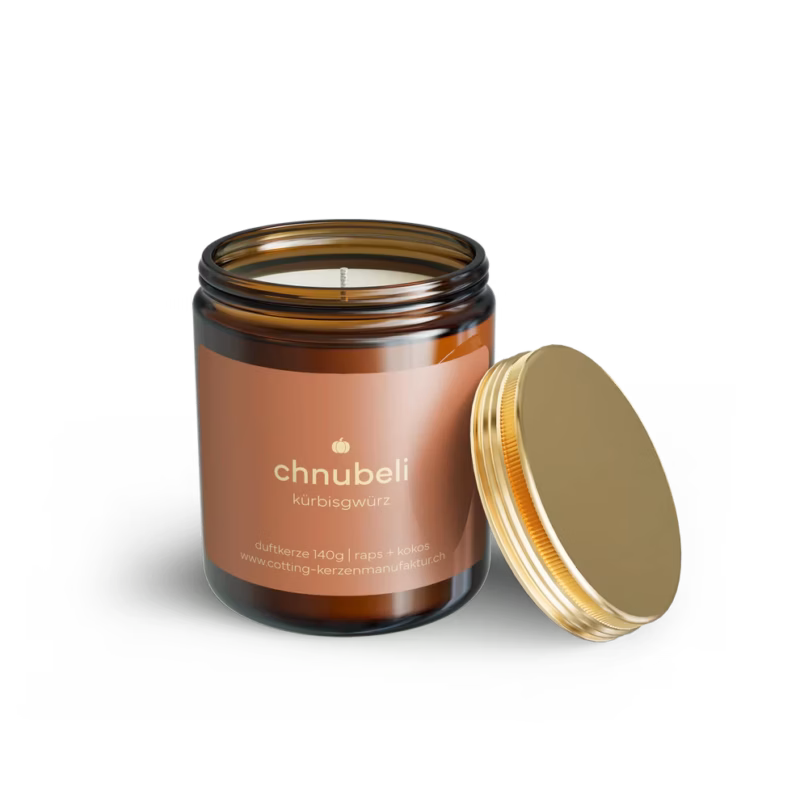 Duftkerze Kürbisgewürz «chnubeli» 140 g