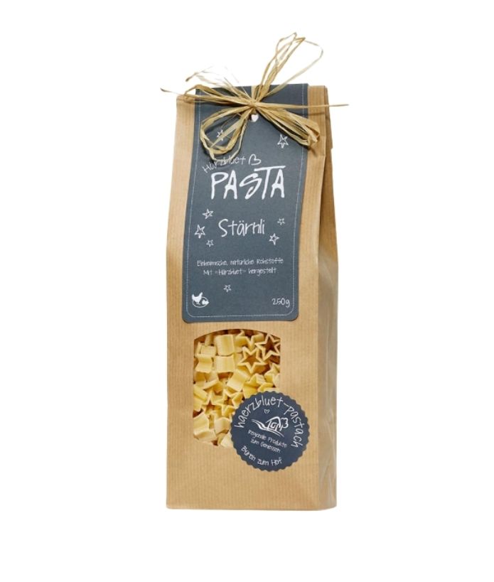 Schweizer Pasta Stärnli von Härzbluet Pasta, 250 g Schweizer Pasta Stärnli von Härzbluet Pasta 250 g