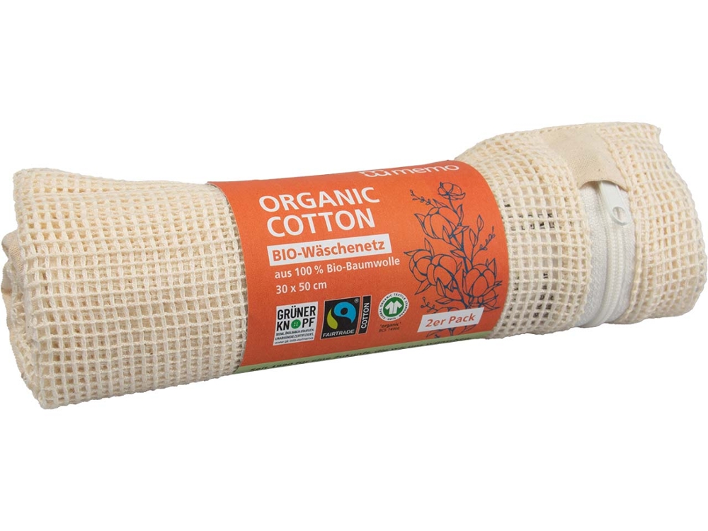 Wäschenetze aus Bio-Baumwolle, Fairtrade, 2 Stk.