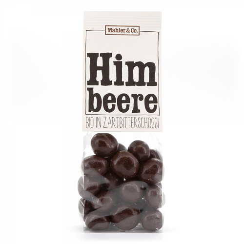 Himbeeren in Zartbitterschoggi