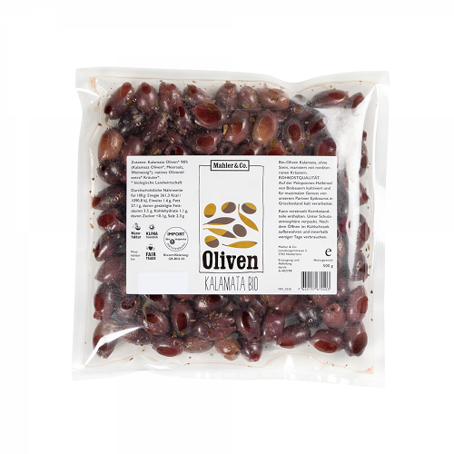 Bio Kalamata Oliven ohne Stein, mariniert