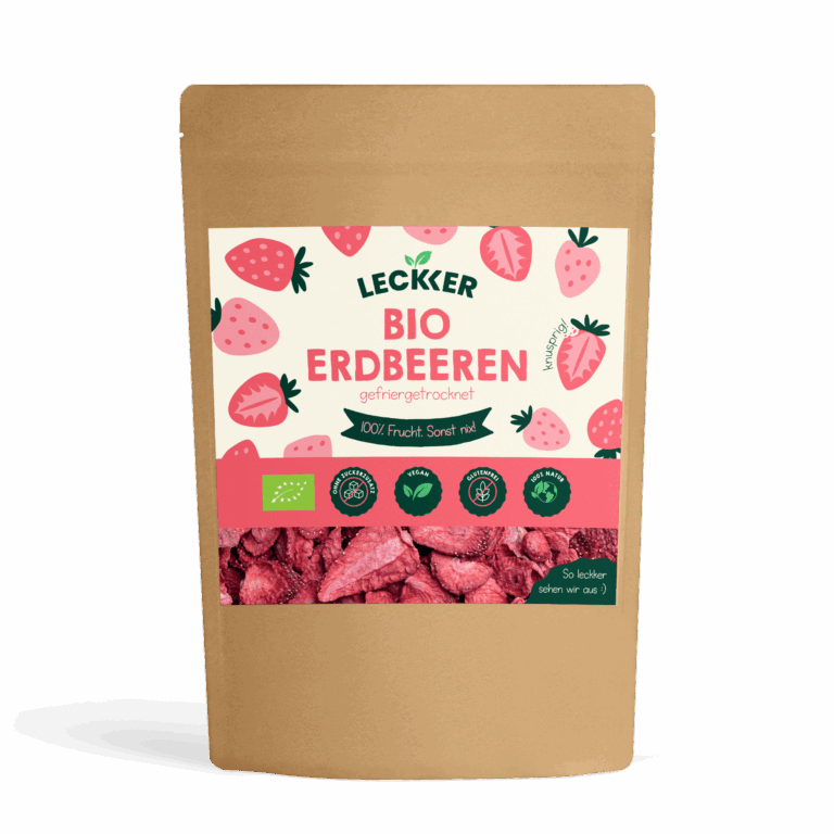 Gefriergetrocknete Bio-Erdbeeren