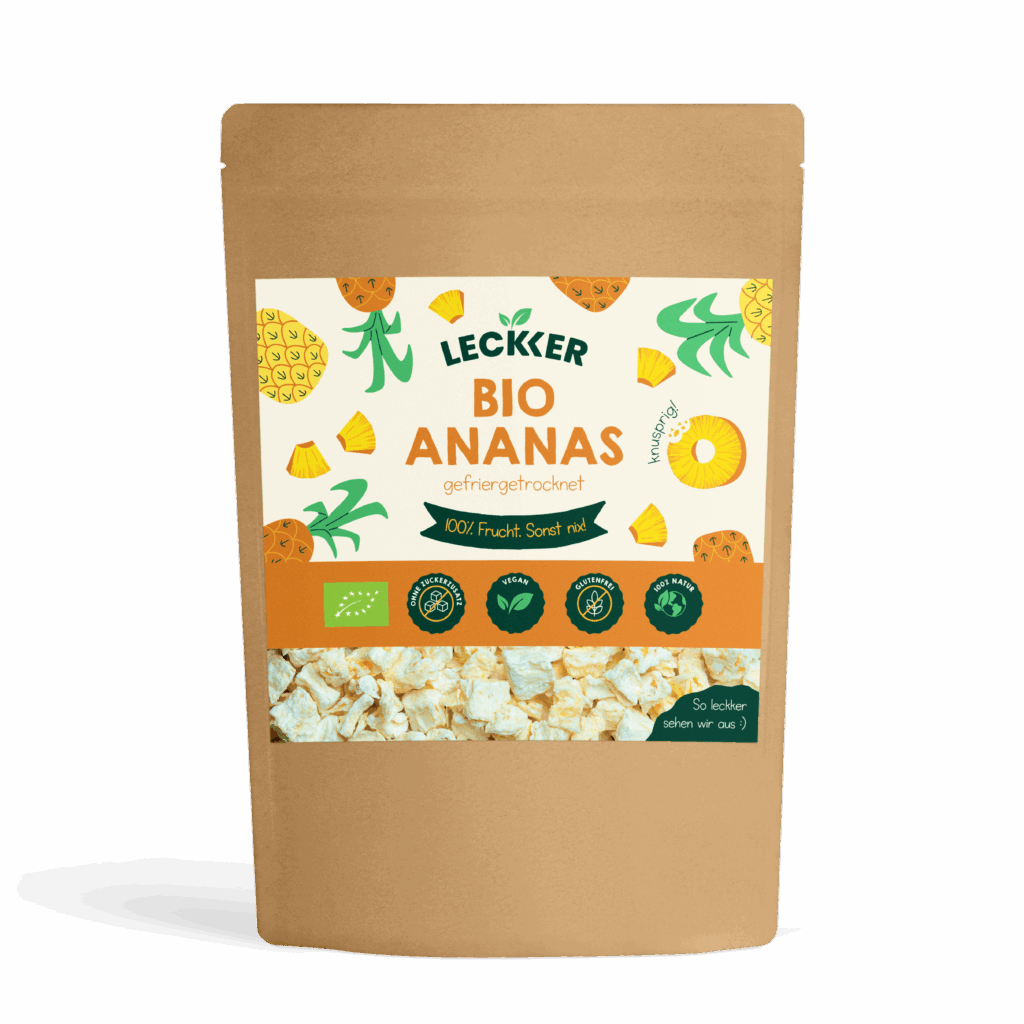 Gefriergetrocknete Bio-Ananas