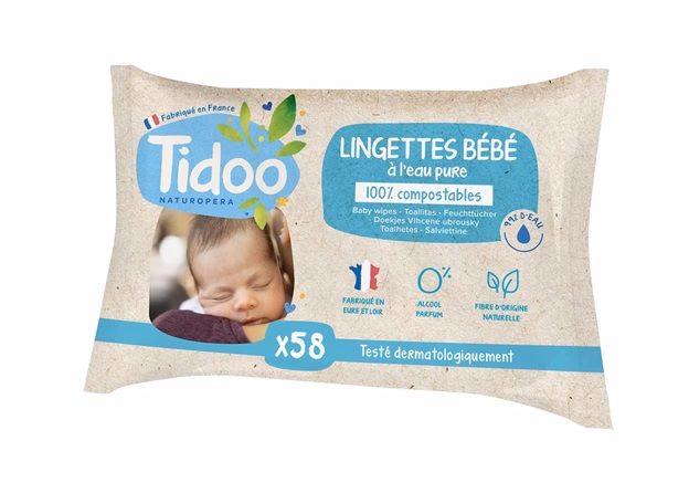 Tidoo Babyfeuchttücher mit Wasser