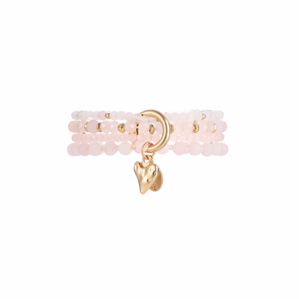 Armband aus echtem Rosenquarz