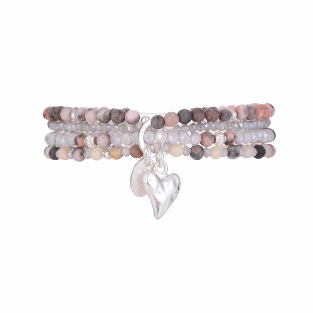 Armband aus echtem Jaspis und Achat