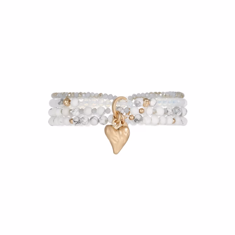 Armband aus echtem Howlith