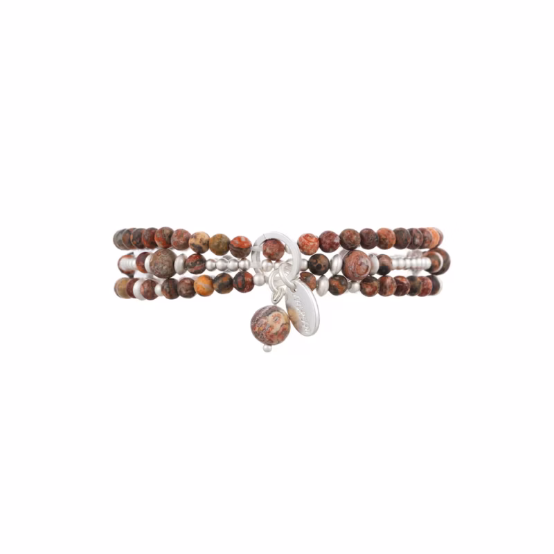 Armband aus echtem Leopardenjaspis