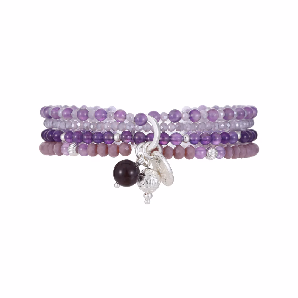 Armband aus echtem Amethyst