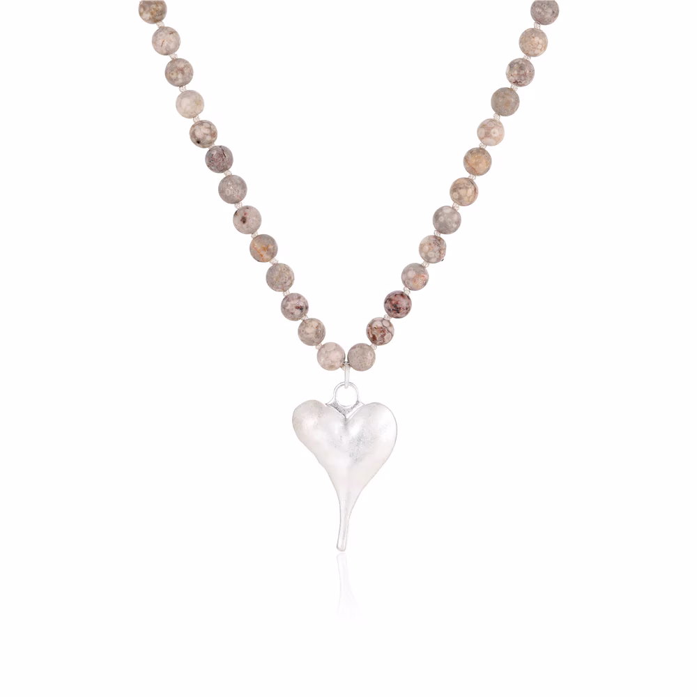 Halskette aus echtem Jaspis