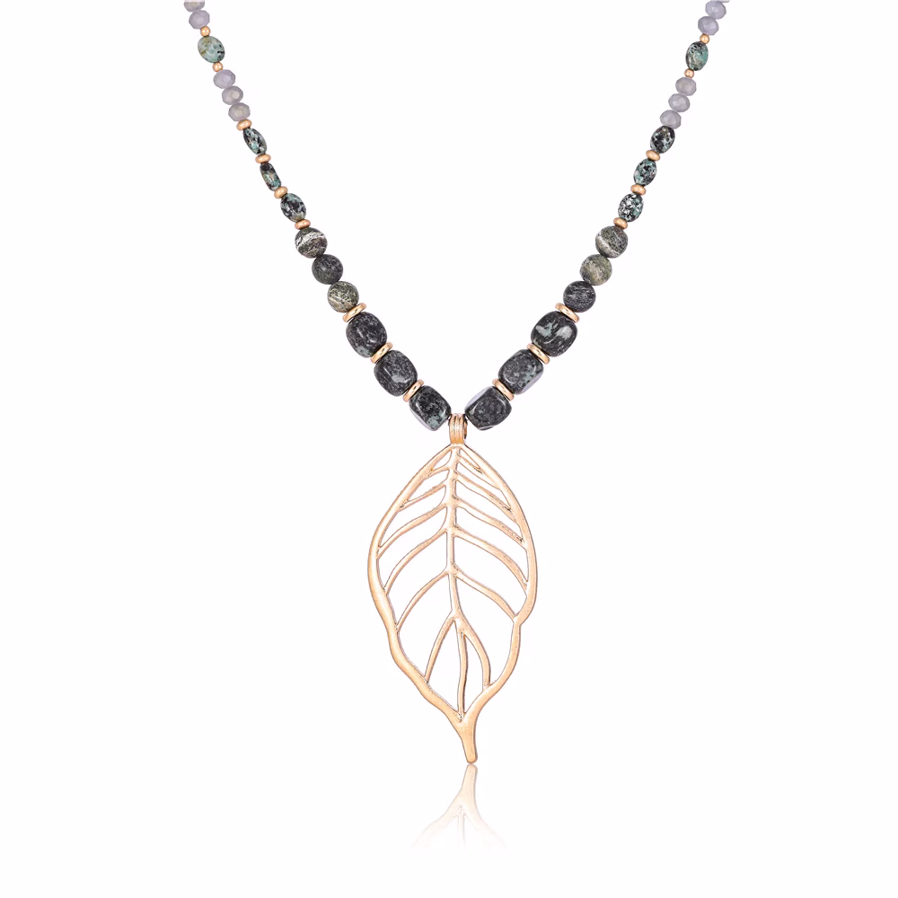 Halskette aus echter afrikanischer grüner Jade