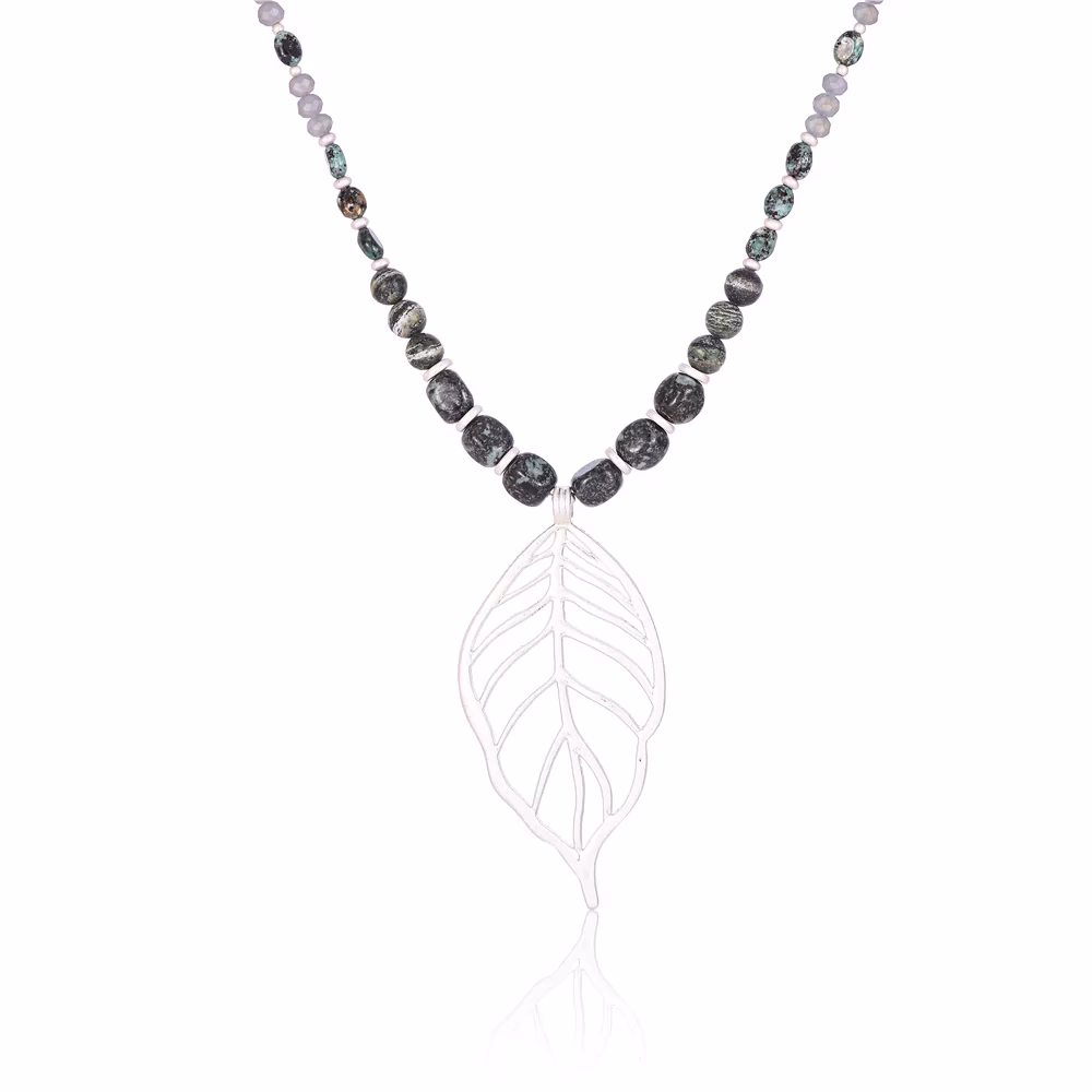 Halskette aus echter afrikanischer grüner Jade