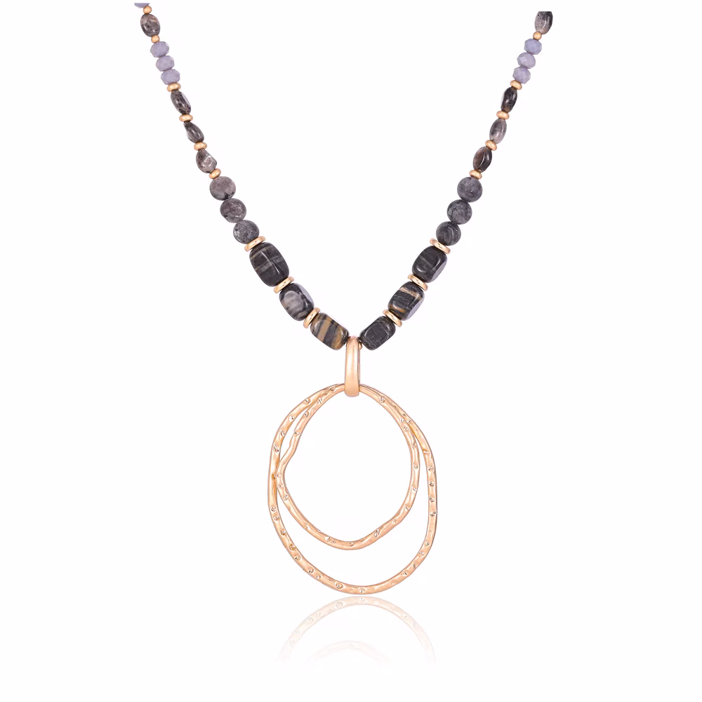 Halskette mit echtem picasso Jaspis