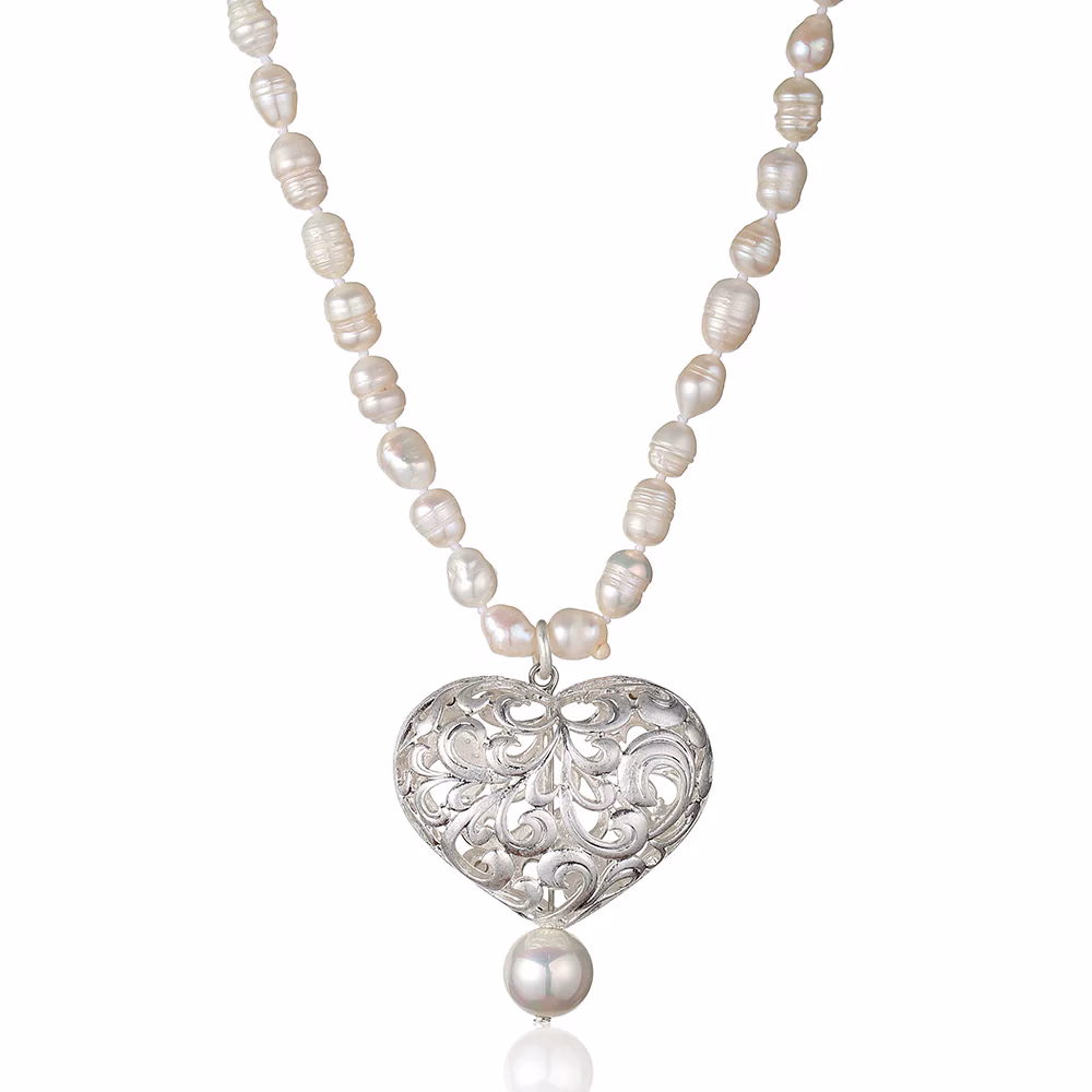 Halskette mit echten Süsswasserperlen