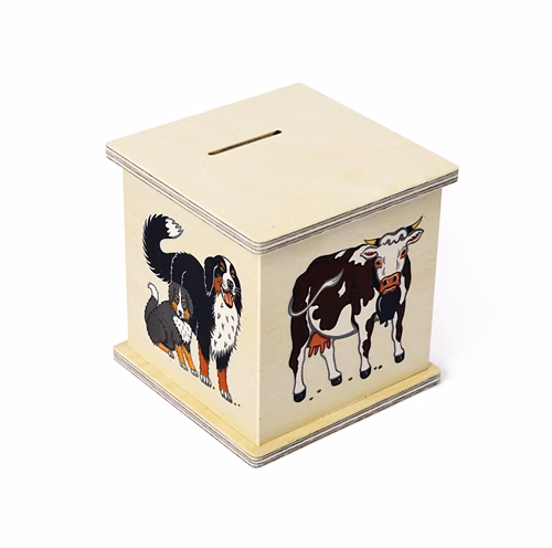 Spardose mit Bauernhoftieren