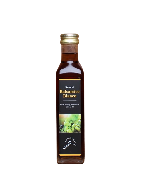 Balsamico Bianco in Glasflasche – milder weißer Balsamico Essig