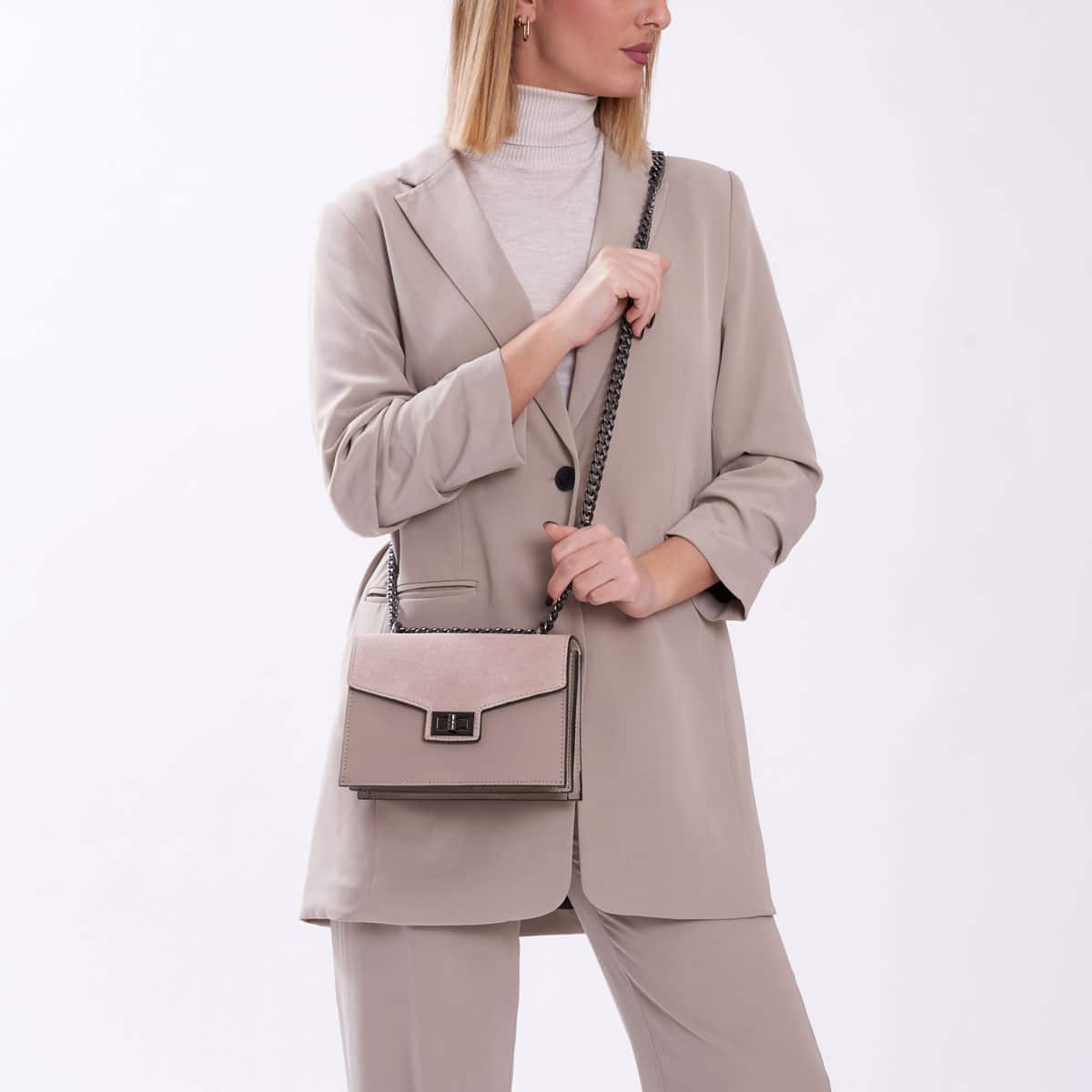 Umhängetasche aus Leder „Milano“, rosa Umhängetasche aus Leder „Milano“, rosa – Bild 4