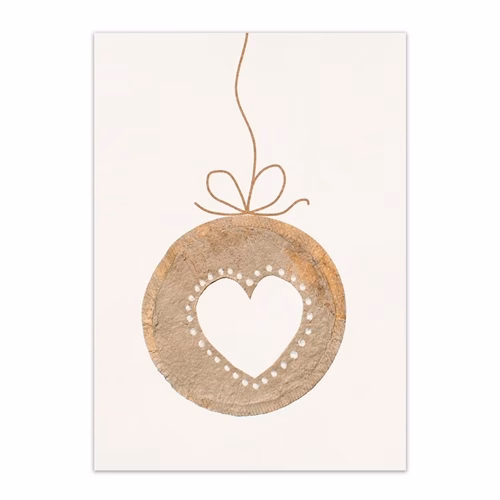 Tea-Bag-Karte "Herz rund"