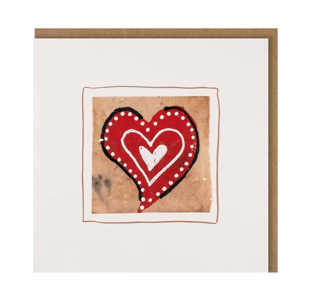 Tea-Bag-Karte "buntes Herz"