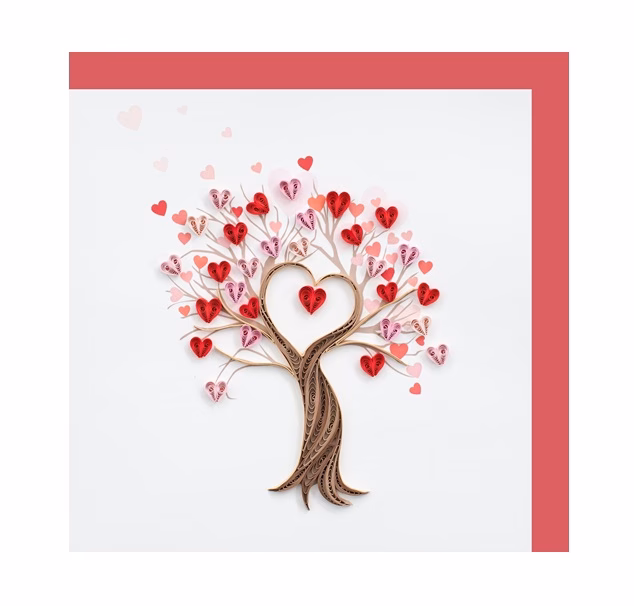 Paper Quilling-Karte "Liebesbaum"