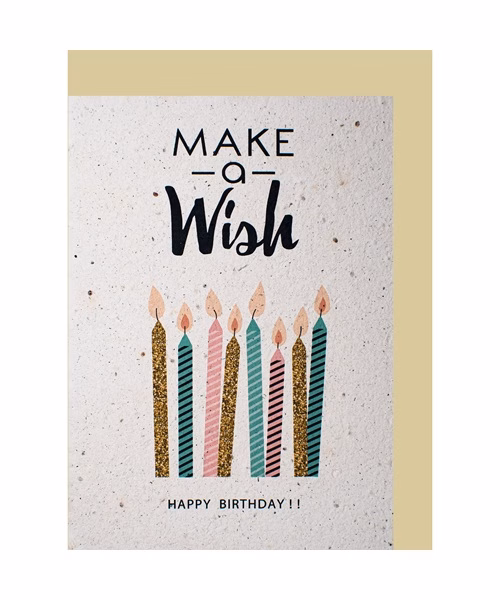 Growing Paper-Karte "Make a wish"
