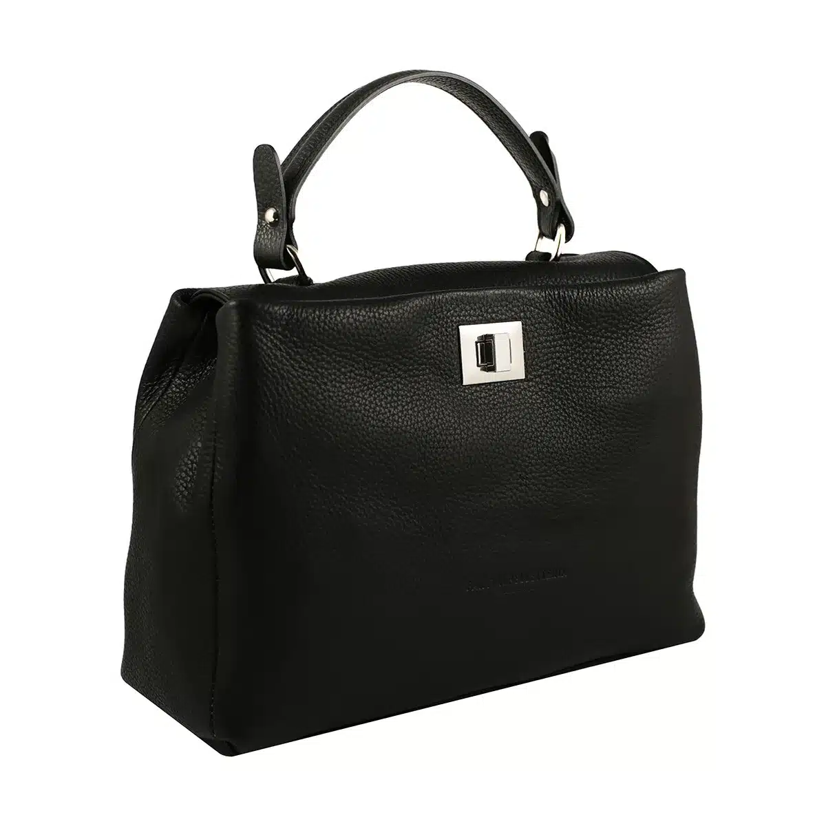 Handtasche aus genarbtem Leder "Pompei" – schwarz Handtasche aus genarbtem Leder "Pompei" – schwarz – Bild 2