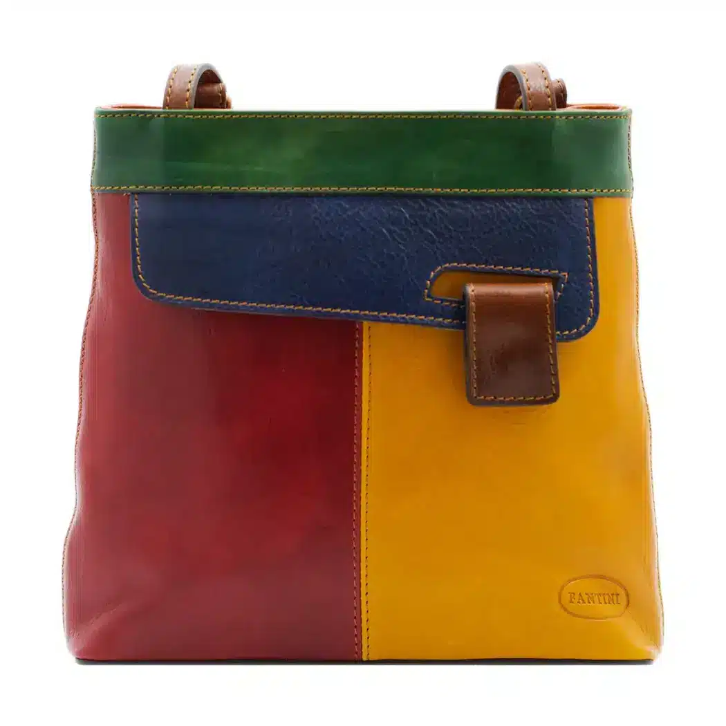 Rucksack-Tasche aus Leder "Noemi", bunt