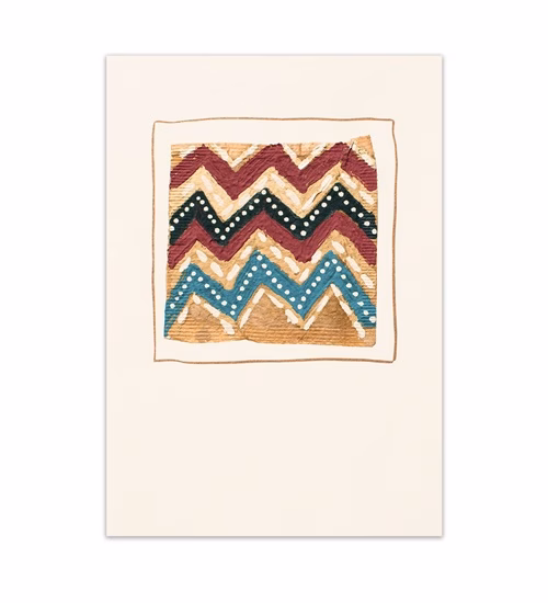 Tea-Bag-Karte "farbige Linien"