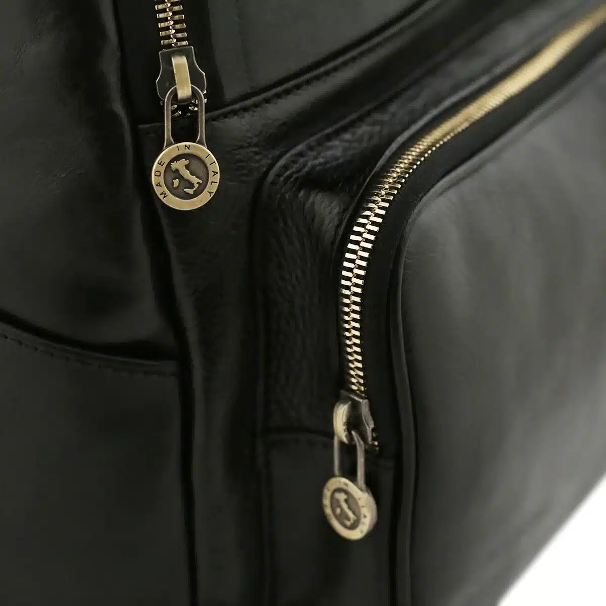 Echtleder Rucksack "Venezia", schwarz Echtleder Rucksack "Venezia", schwarz – Bild 3