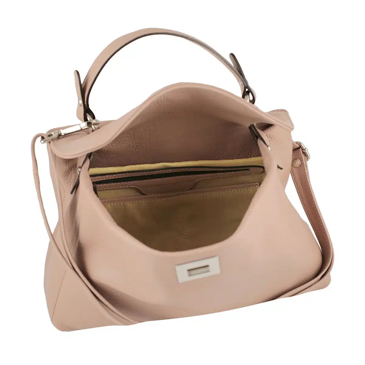 Handtasche aus genarbtem Leder "Pompei" – rosa Handtasche aus genarbtem Leder "Pompei" – rosa – Bild 2