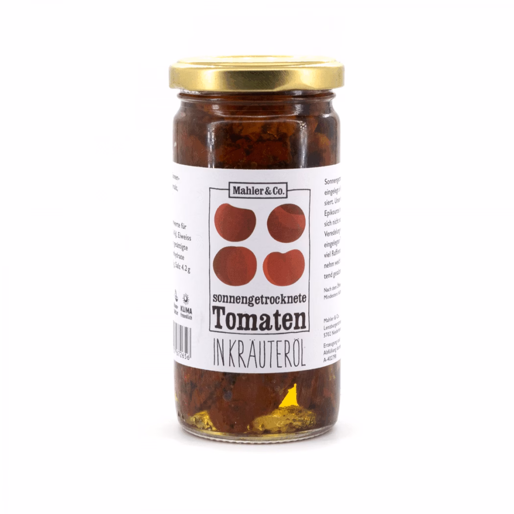 Eingelegte Tomaten aus Griechenland – sonnengereifte Tomaten in Öl eingelegt, mediterrane Spezialität mit intensivem Aroma.