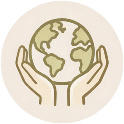 Icon für nachhaltiges Denken und bewussten Umgang mit Umwelt und Ressourcen bei Vivama