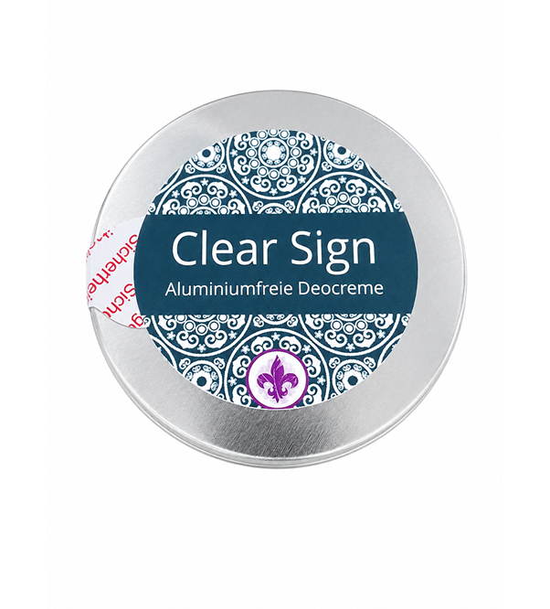 Clear Sign aluminiumfreie vegane Deocreme mit sportlich-frischem Duft