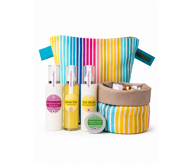 Sommer Essentials Bundle mit BeauBag, Deo, Duschgel, Sonnencreme und Après Sun von So Pure Angel Cosmetics