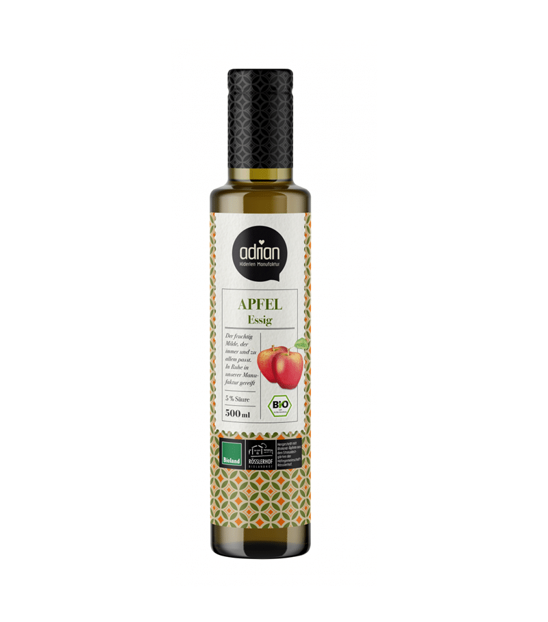 Bio Apfelessig naturtrüb, 500ml Bio Apfelessig naturtrüb von Adrian 250 ml