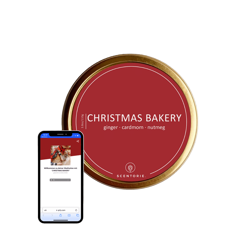 Home Scentorie CHRISTMAS BAKERY Duftkerze mit Meditation 110 g