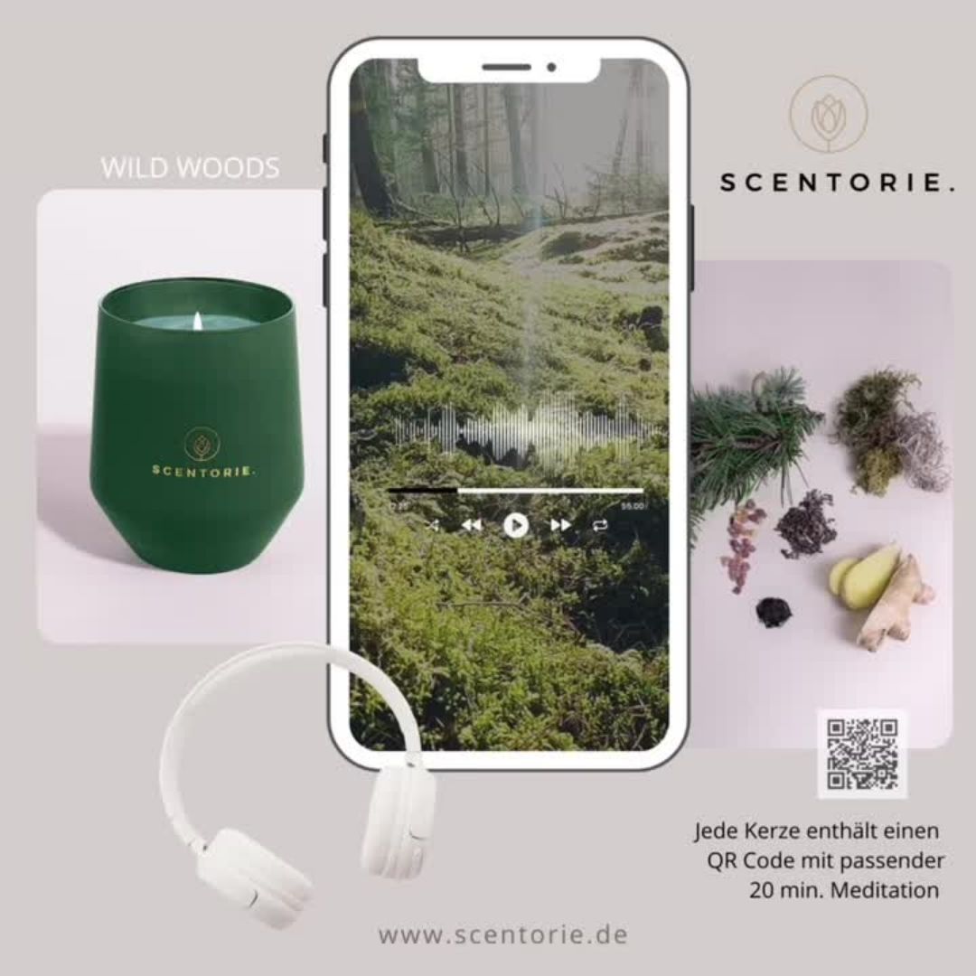 Duftkerze mit integrierter Meditation – WILD WOODS, 300g Duftkerze mit integrierter Meditation – WILD WOODS, 300g – Bild 5